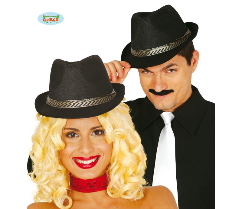 Cappello da Gangster Nero.