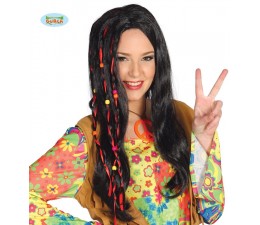 Parrucca Nera Hippie