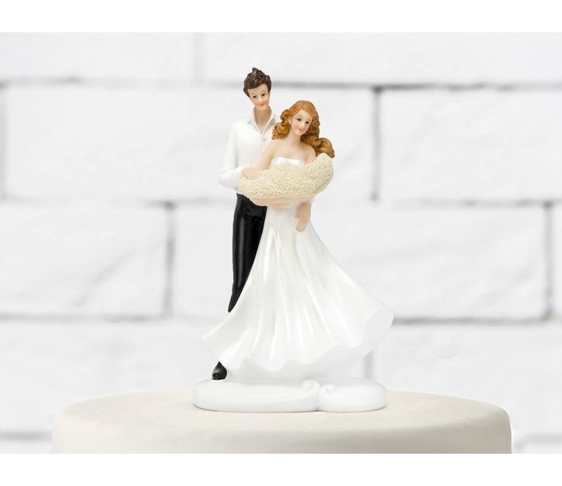 Topper per Torta Matrimonio . Sposi con Figlio . 14,5 cm
