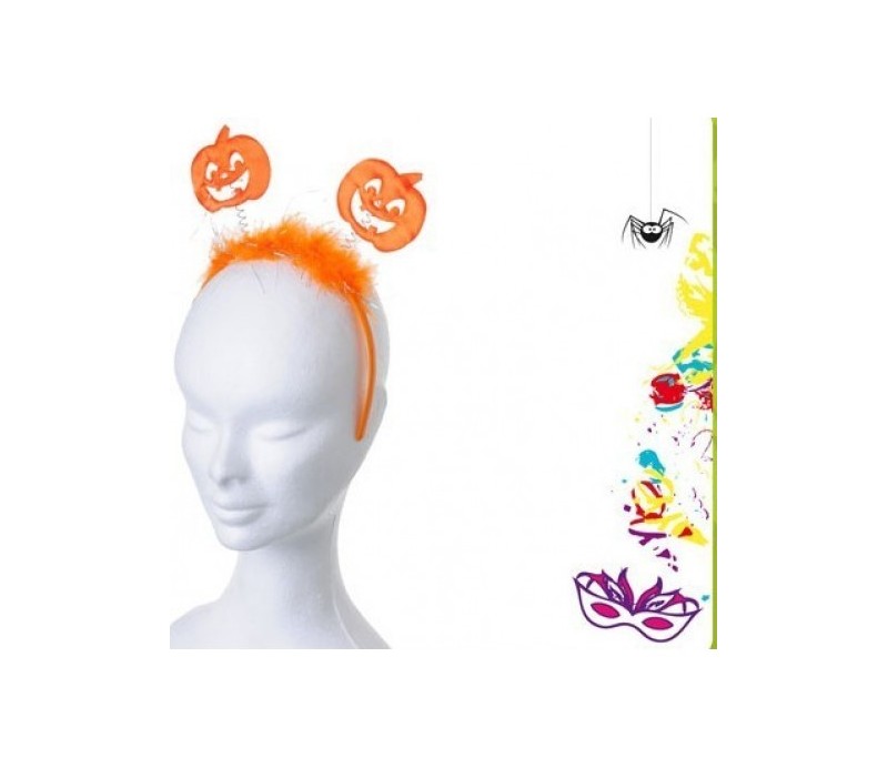 Cerchietto con Zucche su molle Halloween