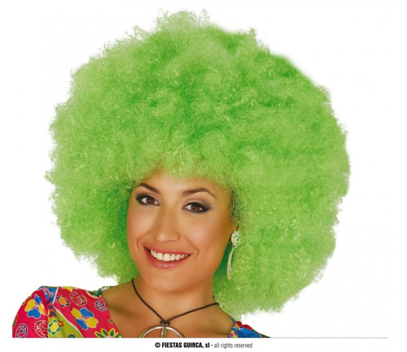 Parrucca Gigante Afro Verde Riccia