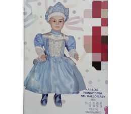 Costume di carnevale Principessa del ballo Baby in raso e ciniglia