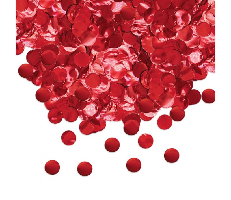 Coriandoli Rosso Metal Diametro 2 cm circa 50 gr
