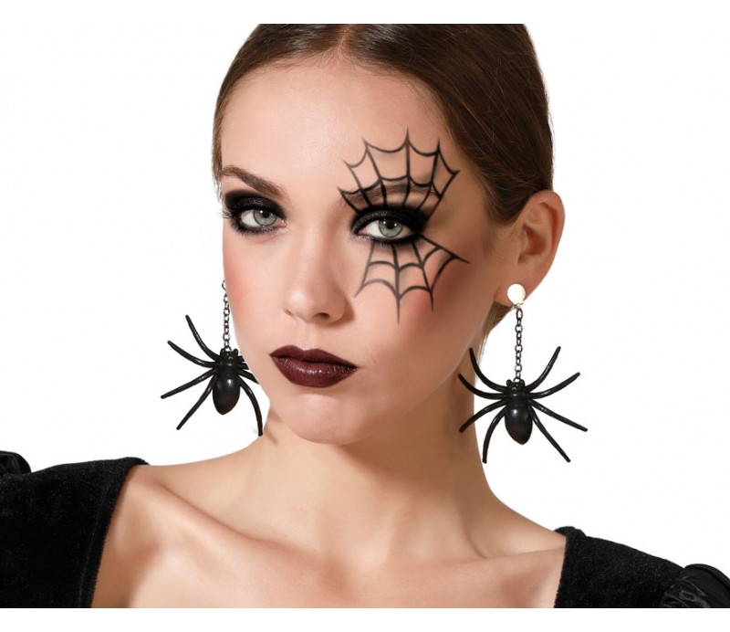 Orecchini pendenti Ragno nero Halloween