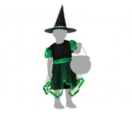Costume da Strega bambina, vestito e cappello 3 colori Taglia +24 mesi chiamare prima per scegliere il colore