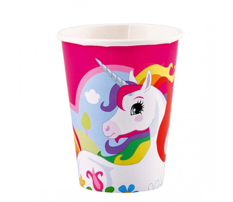 Bicchieri di carta  UNICORNO 8pz 250 ml