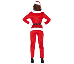 Vestito Babbo Natale donna comprende: Cappello, Giacca, Cintura, Pantalone disponibile in diverse taglie