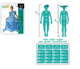 Costume di carnevale Principessa celeste bimba carnevale bimba Principessa costume azzurro principessa bimba