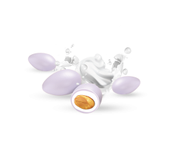 Confetti Papa Gusto Yogurt con Mandorla tostata ricoperta di uno strato di cioccolato bianco colore Lavanda, confettato 1000g Gl